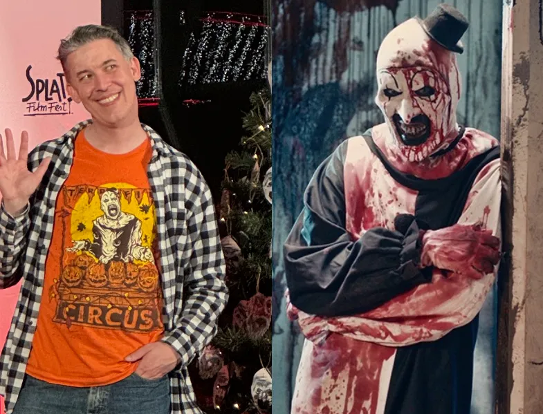 David Howard Thornton podczas premiery "Terrifier 3" w Warszawie