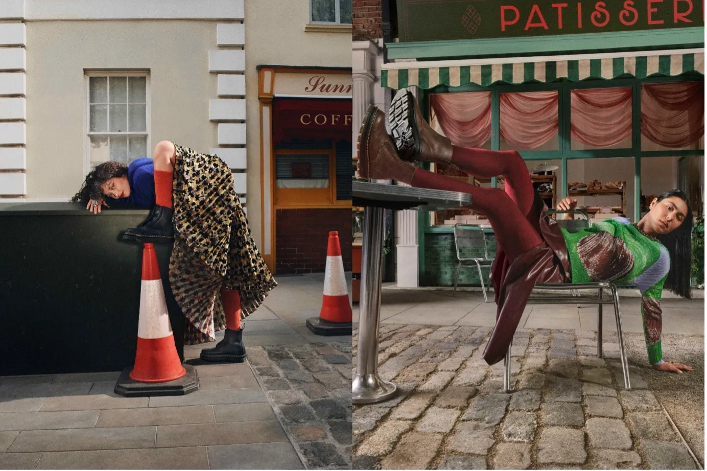 para tańcząca na ulicy