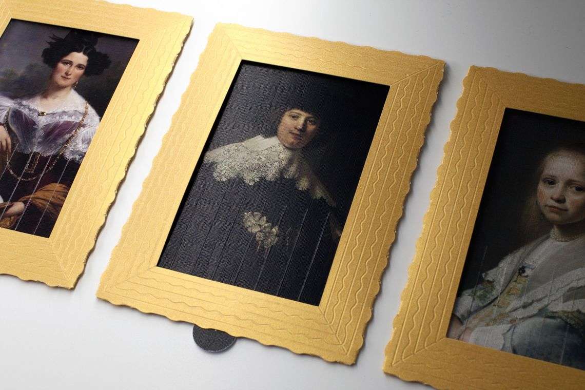 Niszczarka obrazów à la Banksy w wersji mini. Tnie arcydzieła malarstwa