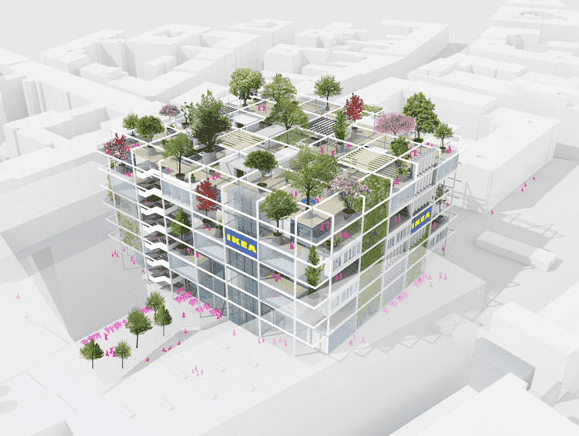 IKEA otwiera nowy sklep. Zamiast parkingu będą rośliny