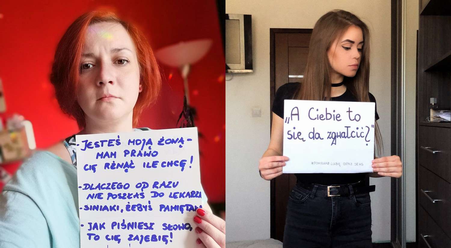 Polki cytują zdania, które usłyszały po gwałcie lub molestowaniu seksualnym