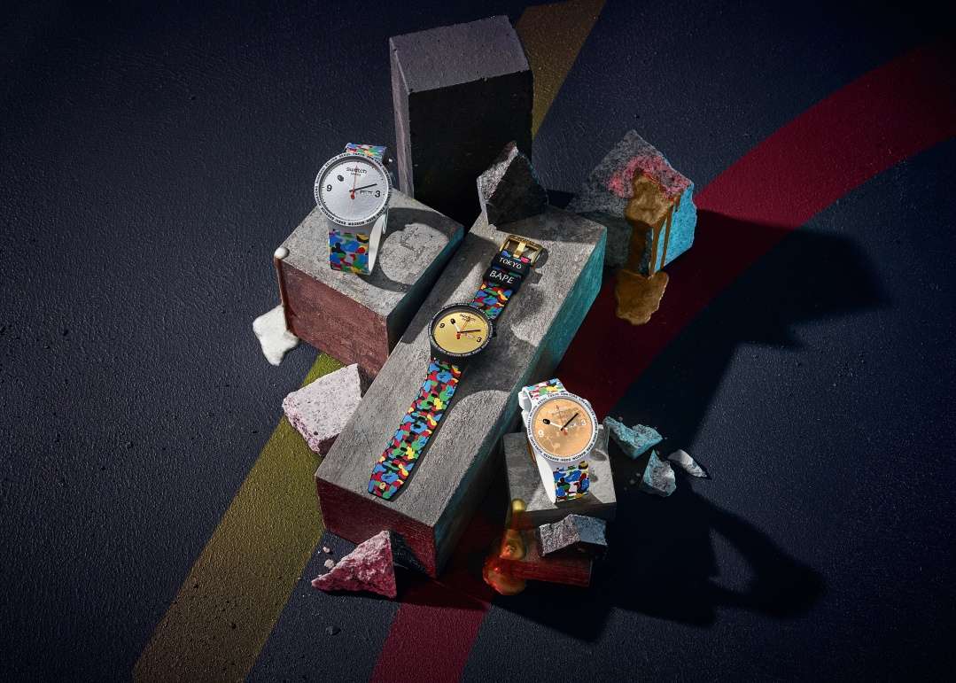 Swatch we współpracy z kultową marką A Bathing Ape wypuszcza zegarek dla fanów streetwearu