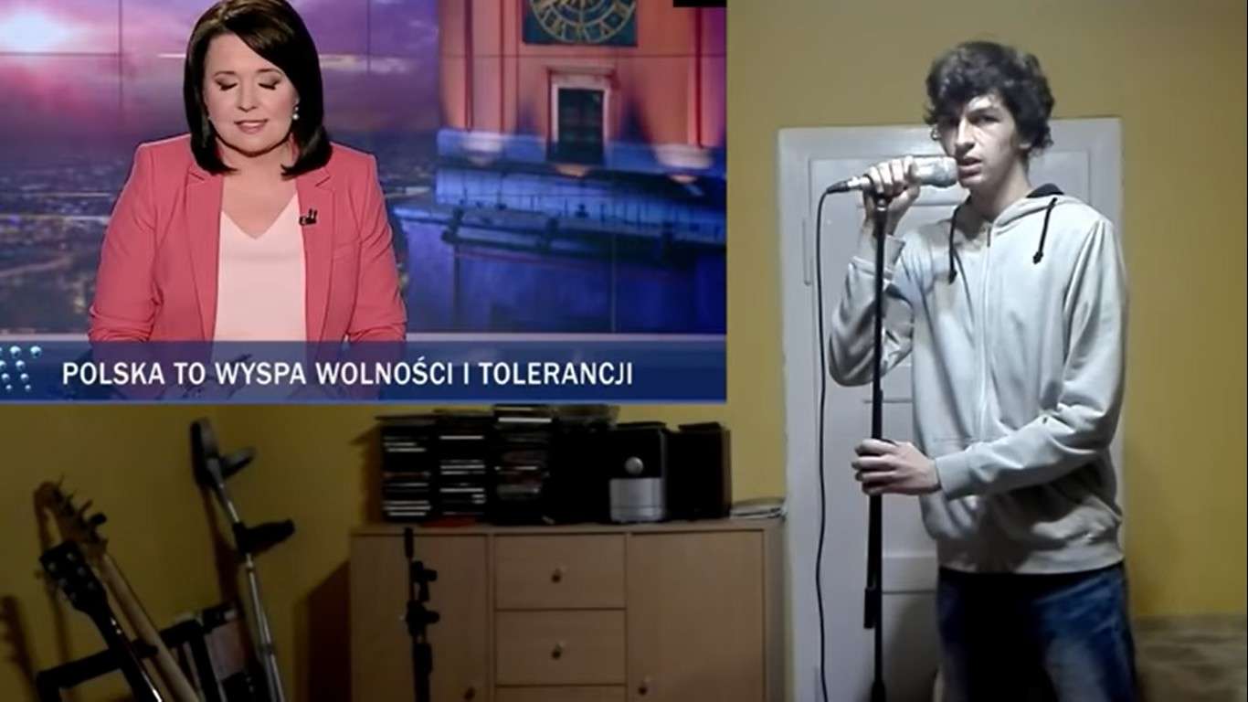 Youtuber nagrał piosenkę z pasków „Wiadomości" TVP i nic lepszego dziś nie zobaczycie