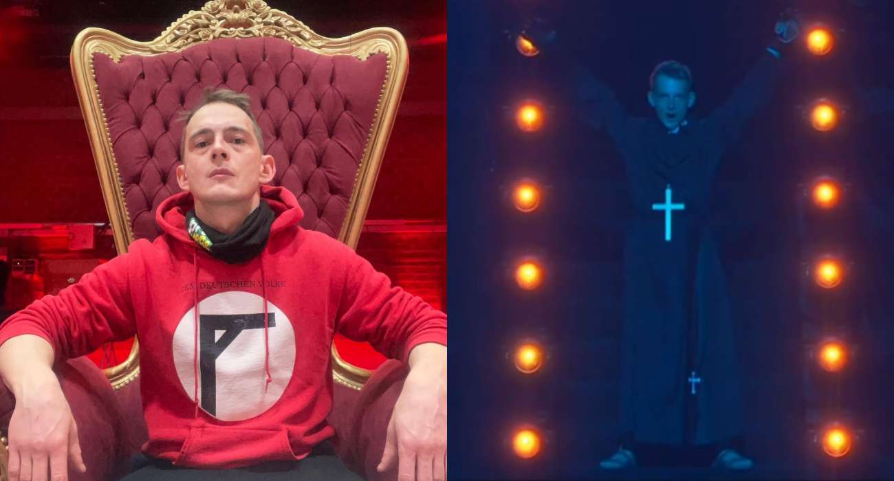 Jaś Kapela wyszedł do walki w stroju księdza. W tle leciał „Crazy Frog"