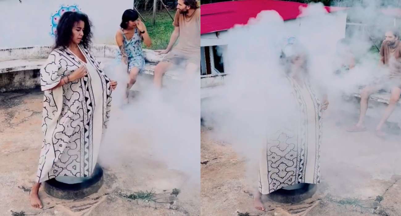 Ex-blogerka modowa grała na bębnach w TVP, a teraz okadza się dymem na viralowym filmiku