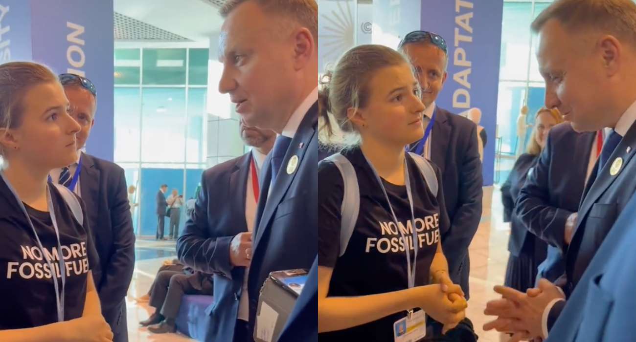 Aktywistka żąda czystej energii. Prezydent Duda: „Chcę śniegu w górach”