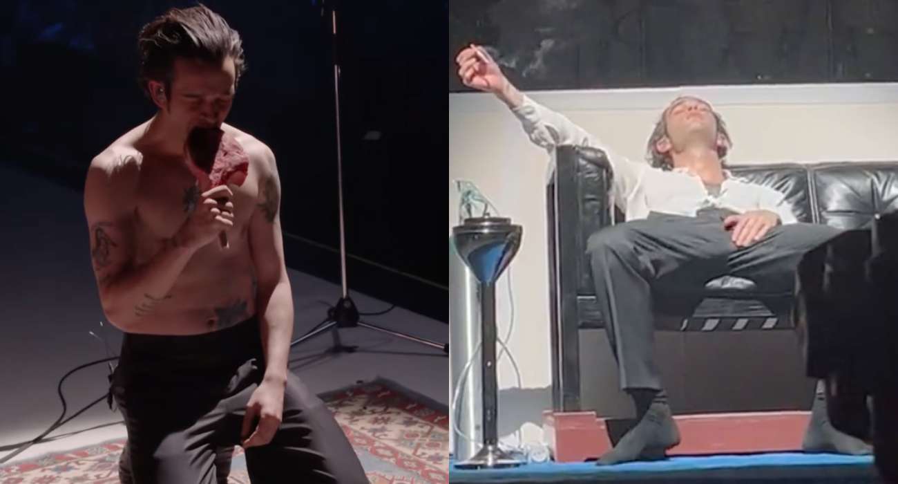 Lider The 1975 zjadł na scenie surowe mięso i udawał, że się masturbuje