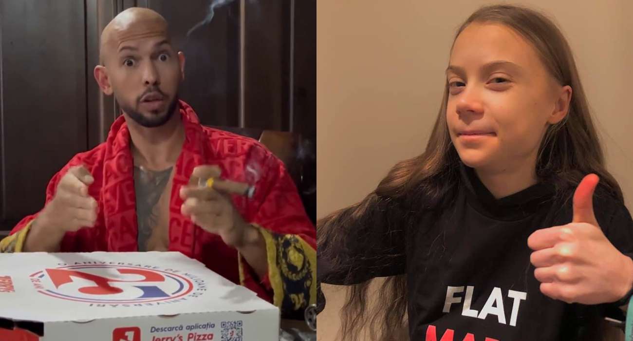 Andrew Tate zatrzymany za handel ludźmi! Czy serio wpadł przez pizzę i Gretę Thunberg?