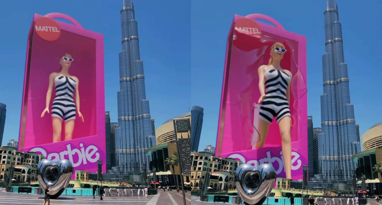 Gigantyczna Barbie wychodzi z pudełka w Dubaju. Ten film jest viralem!