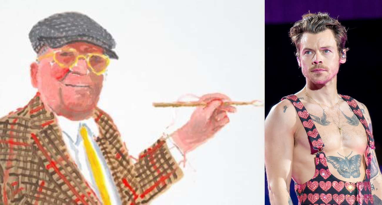 Portret Harry'ego Stylesa autorstwa Davida Hockneya w National Portrait Gallery