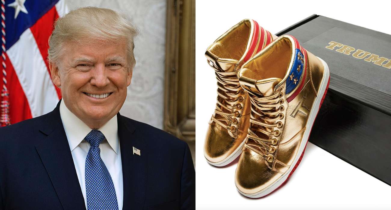 Trump dostał 355 mln dol. kary. Dzień po wyroku zaczął sprzedawać buty