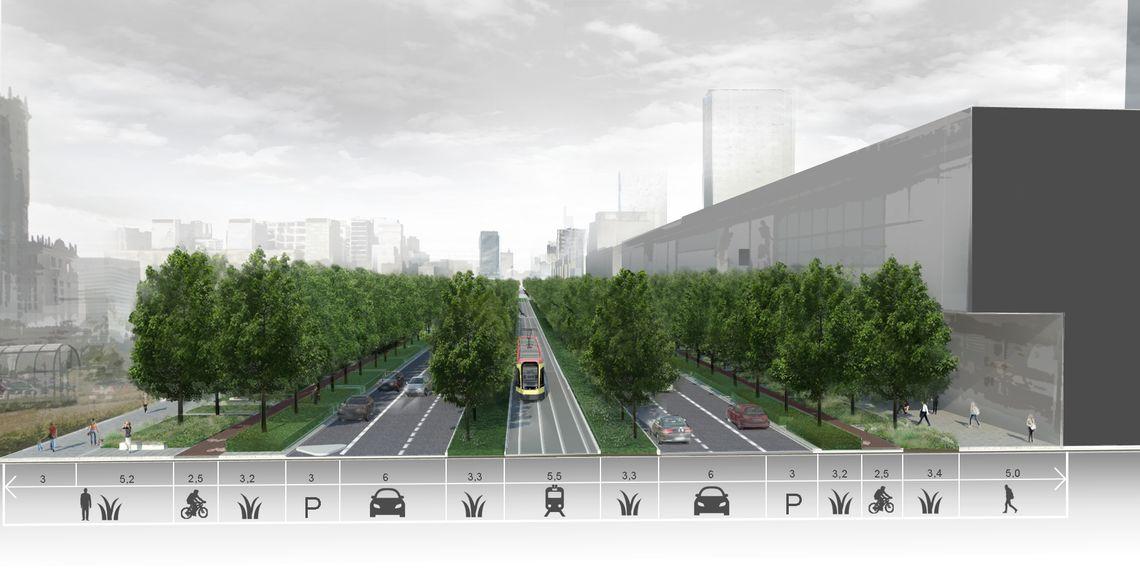 Głos mieszkańców Warszawy został uwzględniony. Główną ulicę stolicy ma zdominować zieleń