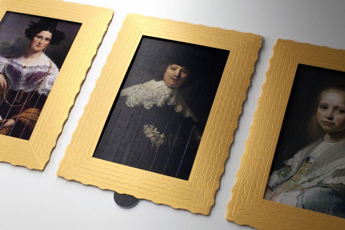 Niszczarka obrazów à la Banksy w wersji mini. Tnie arcydzieła malarstwa