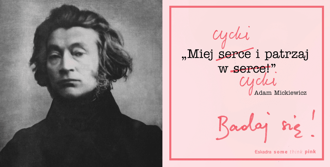 Mickiewicz, Szymborska i Szekspir zachęcają do "patrzania w cycki" w pomysłowej kampanii