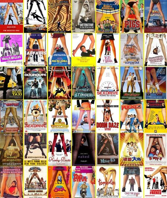 Plakaty filmowe w zależności od gatunku wyglądają tak samo