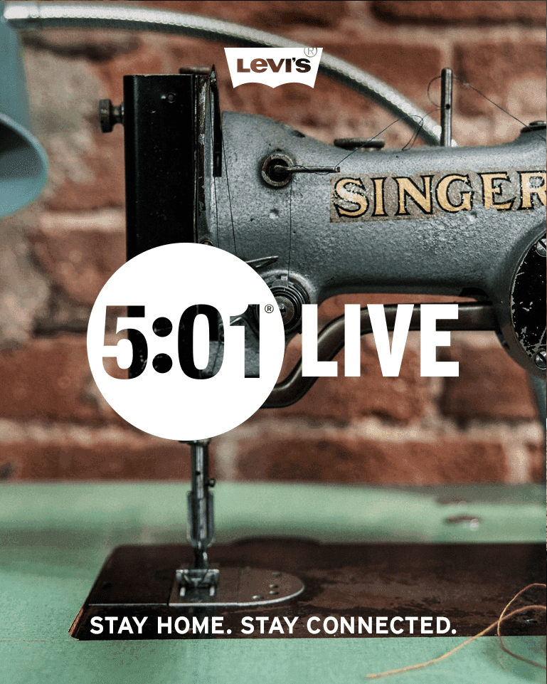 W ramach akcji 5:01 Levi's uczy DIY! A poza tym organizuje koncerty, spotkania i warsztaty online