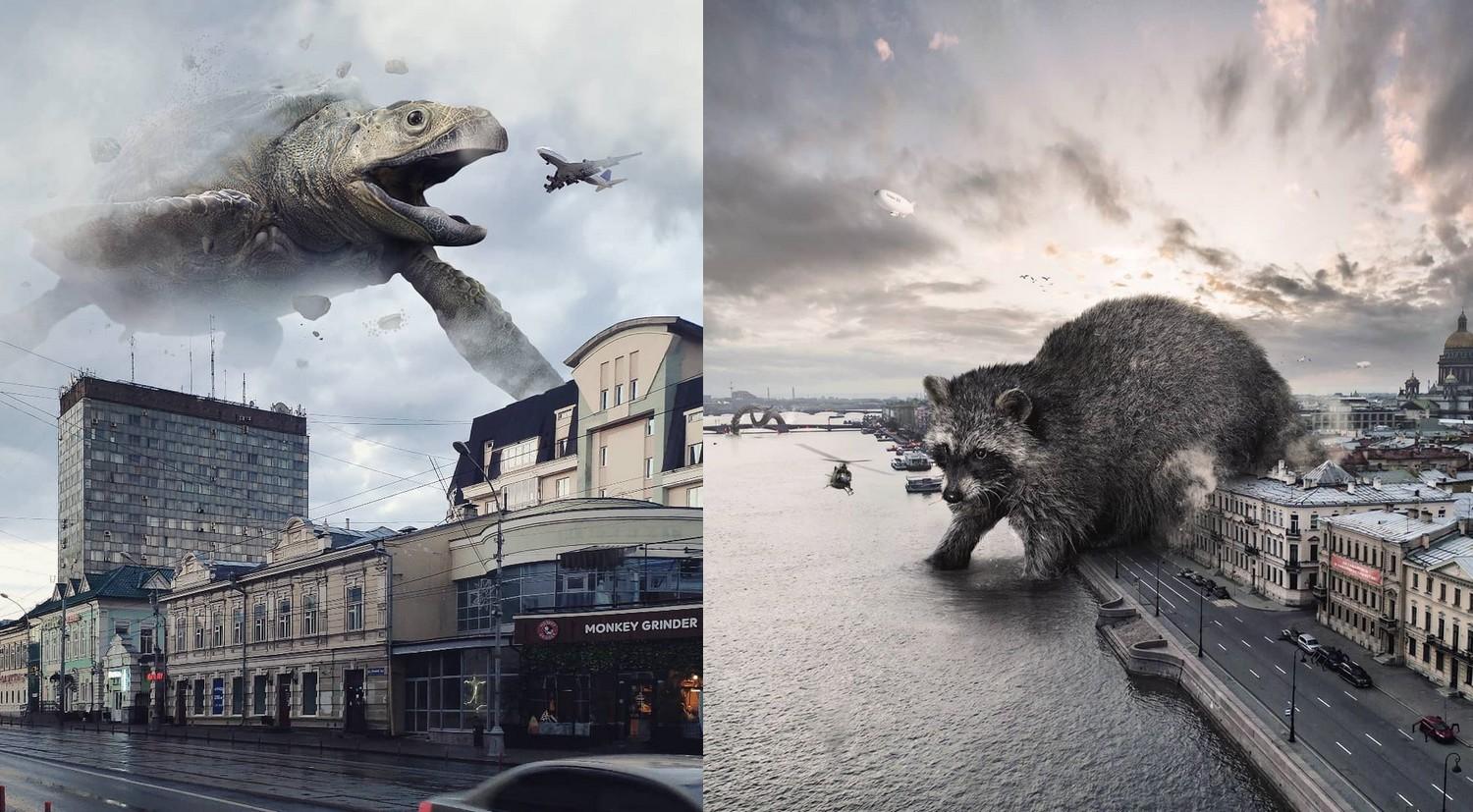 W przeróbkach rosyjskiego artysty świat należy do zwierząt