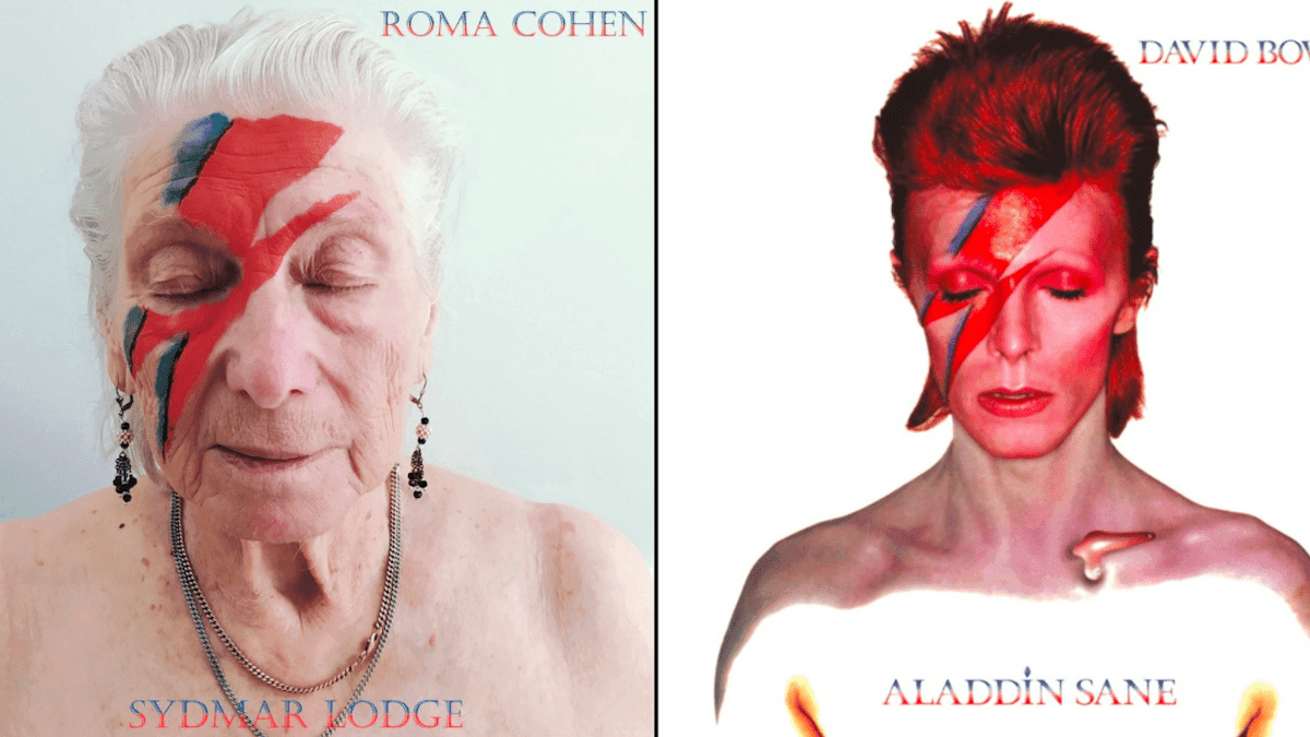 Seniorzy na kwarantannie odtwarzają kultowe okładki albumów muzycznych