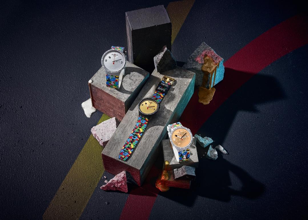 Swatch we współpracy z kultową marką A Bathing Ape wypuszcza zegarek dla fanów streetwearu