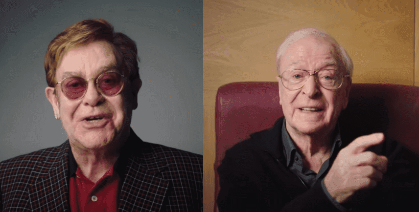 Elton John i Michael Caine promują szczepienia w zabawnej i słodkiej kampanii