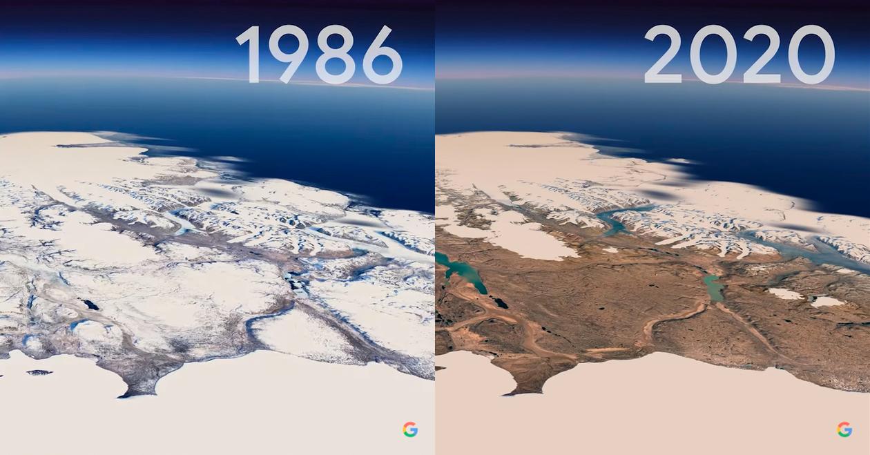 Topniejące lodowce i znikające lasy. Nowa funkcja Google Earth cofa nas o niemal 40 lat