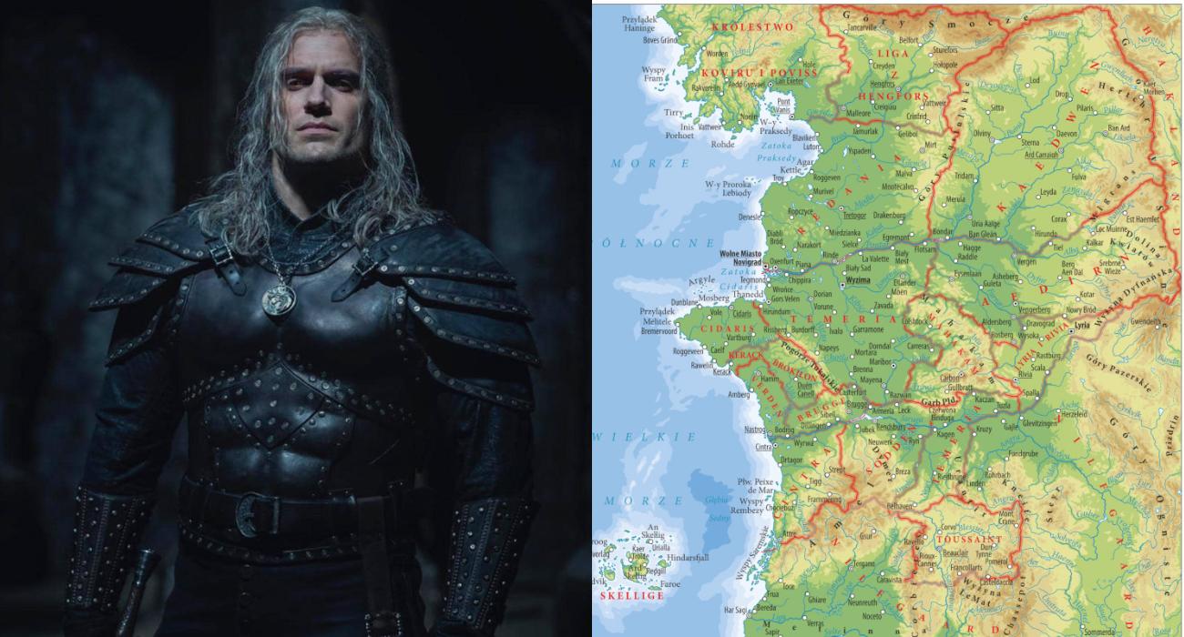 Cintra, Nilfgaard, Sodden. Kartograf z UW stworzył mapę wiedźmińskiego świata