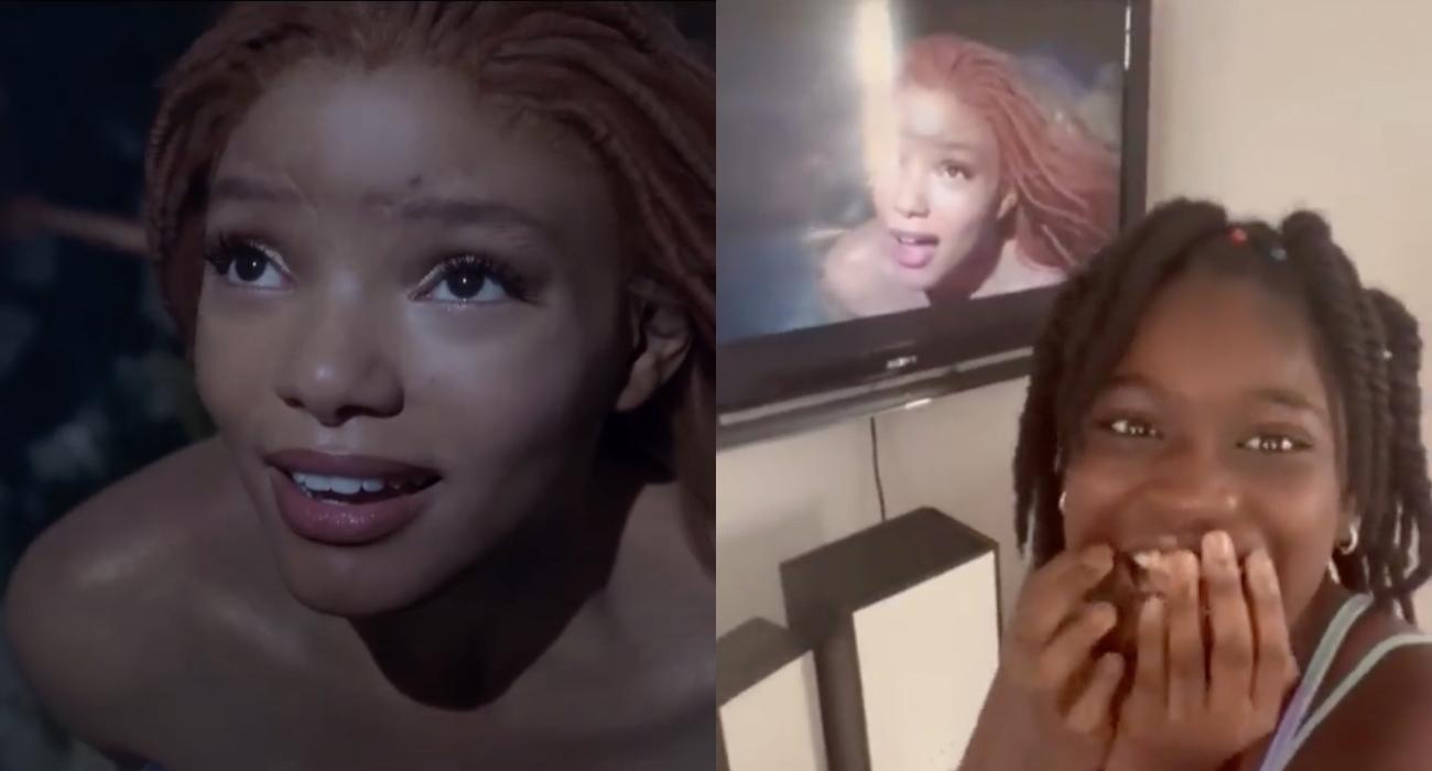 „Ona wygląda tak, jak ja!”. Wzruszone dziewczynki reagują na czarnoskórą Arielkę