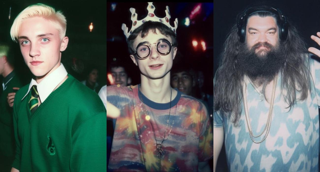 Szalona impreza w Hogwarcie oczami sztucznej inteligencji