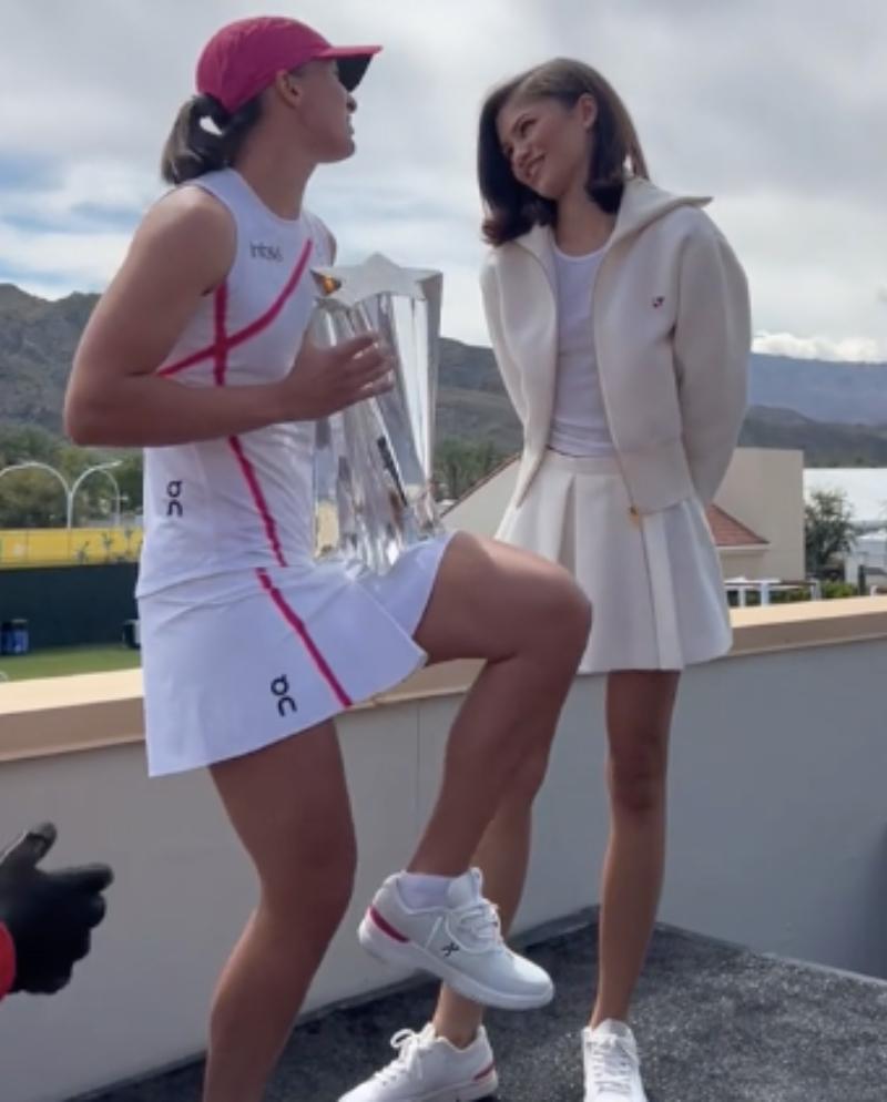 Iga Świątek spotkała się z Zendayą! Aktorka zagrała w filmie o tenisie