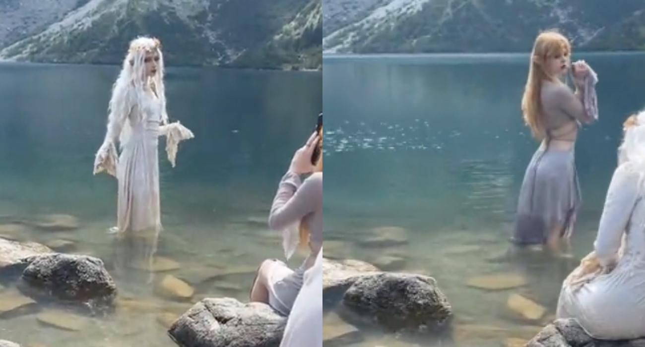 Nimfy pozują w Morskim Oku – ten film jest viralem. Teraz grozi im mandat [WIDEO]