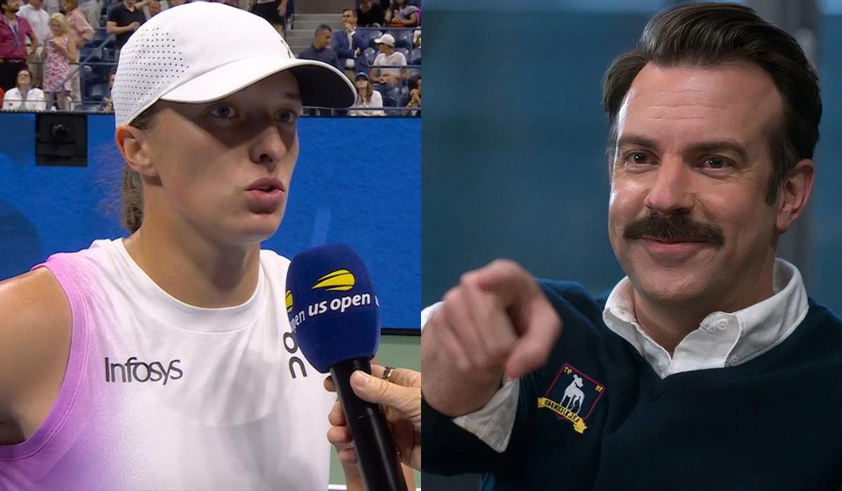 Serialowy Ted Lasso na meczu Igi Świątek! „Fajnie, że mogę zagrać dobry tenis przed takimi osobami”