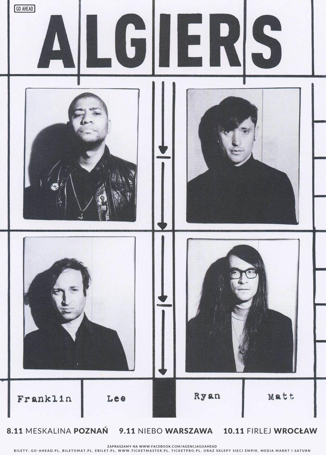 Zaangażowana politycznie grupa Algiers zagra trzy koncerty w Polsce. Brawurowo łączą rocka, post-punk i industrialną elektronikę