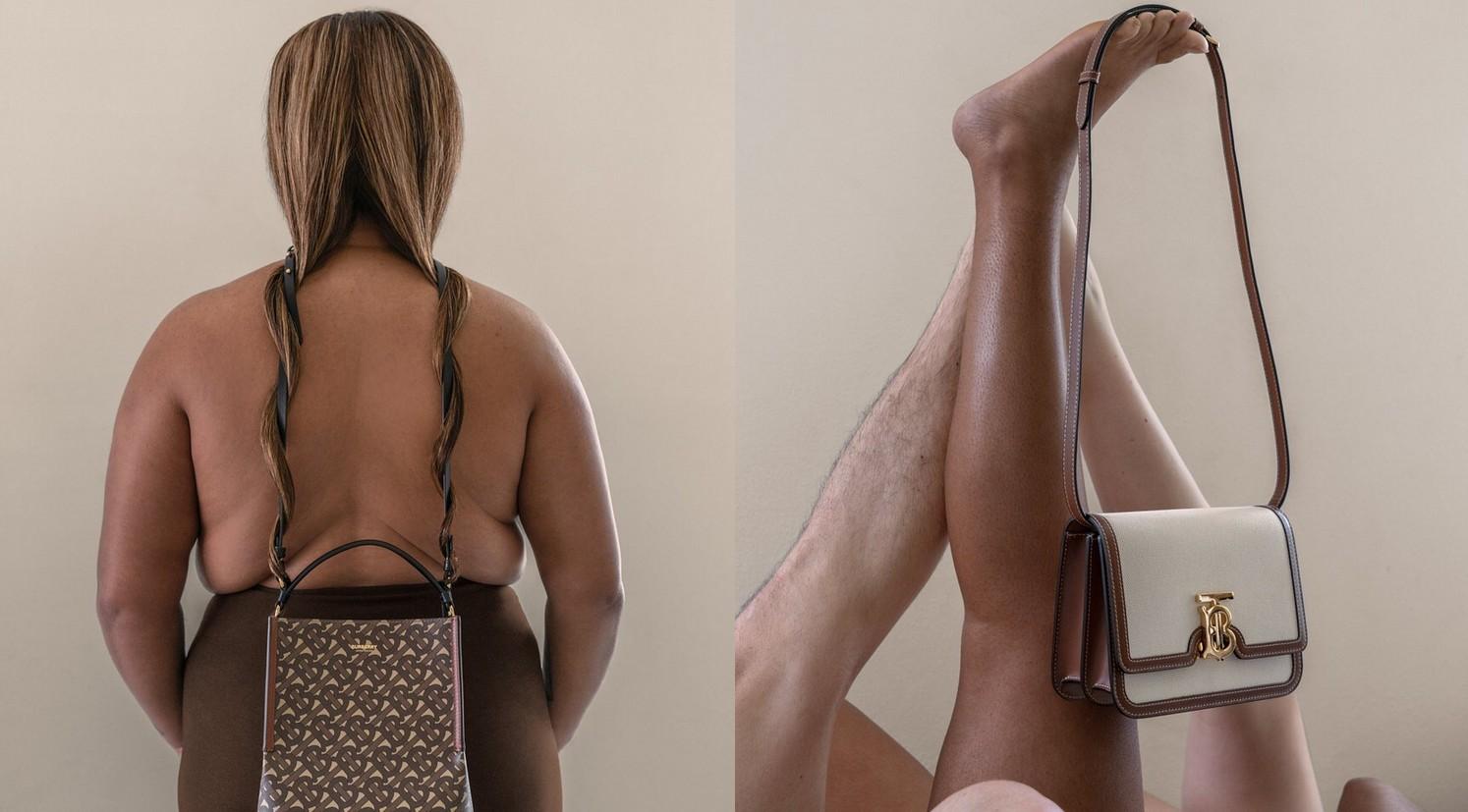 Nowe torebki Burberry na nieoczywistych zdjęciach Brook DiDonato