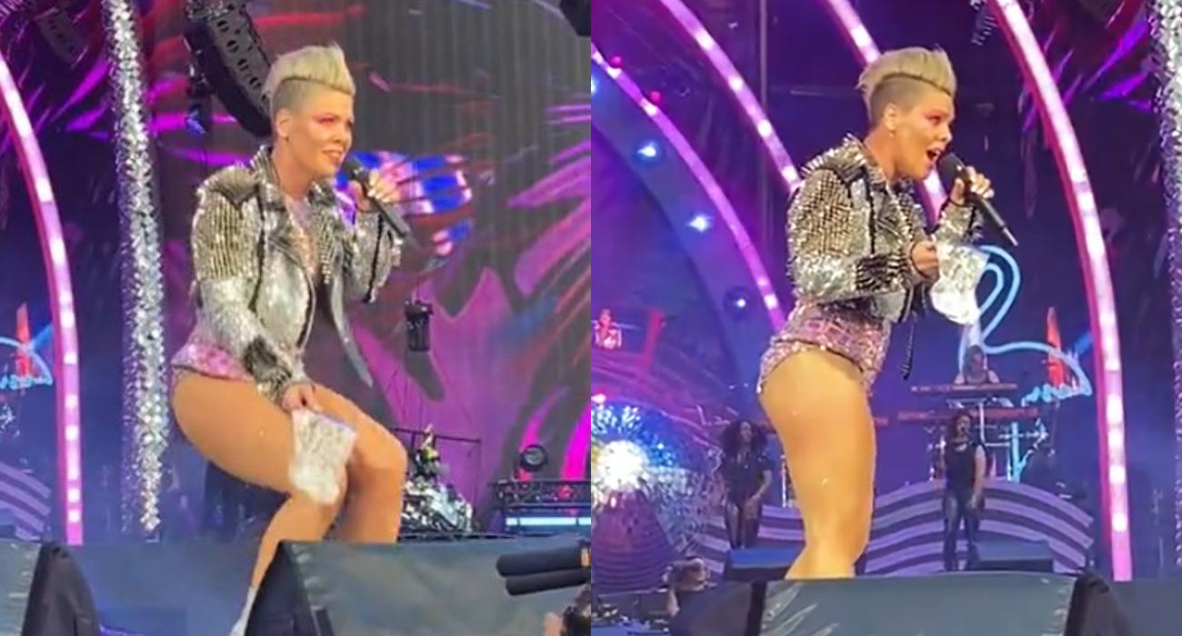 Fanka rzuciła w Pink prochami swojej matki. Gwiazda zaniemówiła [wideo]