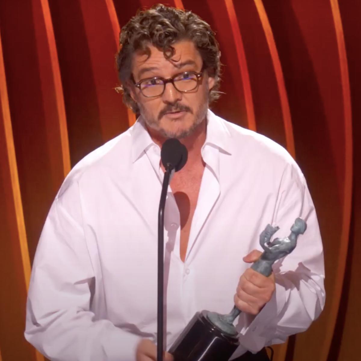 Wstawiony Pedro Pascal odbiera statuetkę. Jego przemowa jest hitem sieci [WIDEO]