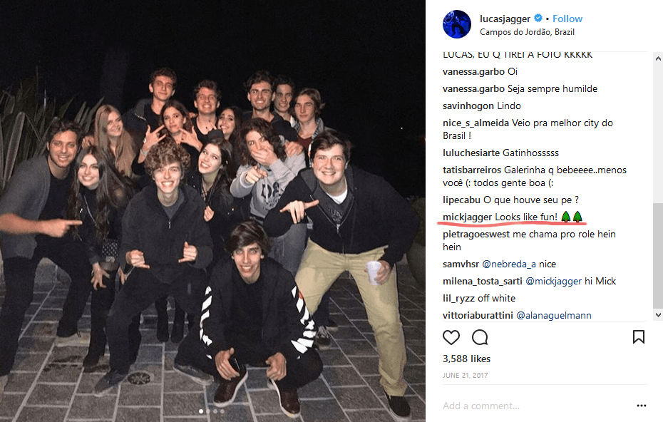 Mick Jagger zachowuje się na Instagramie swojego syna jak typowy, poczciwy tata. Ciężko się nie rozczulić