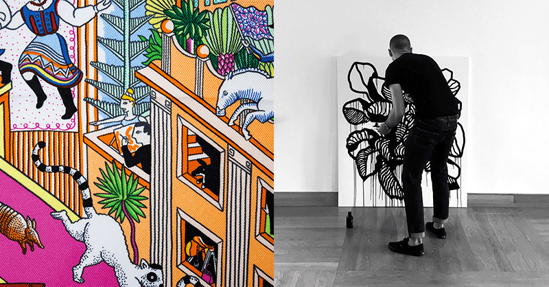 Jan Bajtlik zaprojektował dla Hermèsa chustę inspirowaną Warszawą, którą można dostać na całym świecie [wywiad]