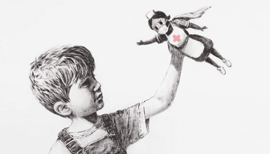 Banksy dziękuje służbom zdrowia za wszystko, co robią. Nowe dzieło artysty pojawiło się w brytyjskim szpitalu