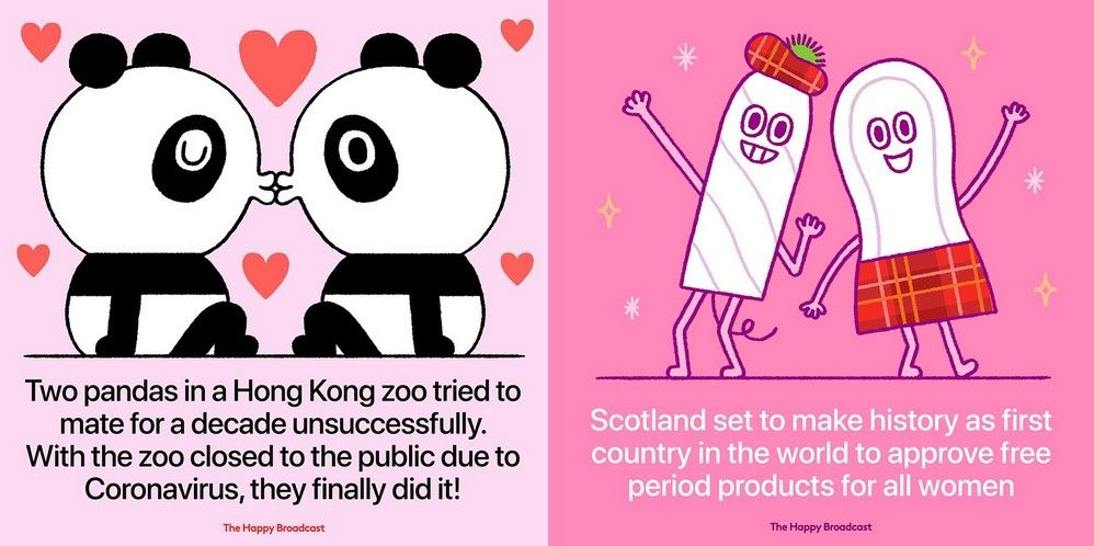 20 grafik ukazujących pozytywne wydarzenia z 2020 roku. Ich twórca również miał go dość