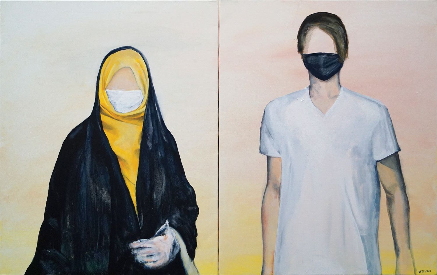 Beata Konarska namalowała serię obrazów „2020”, która mocno komentuje miniony rok [wywiad]