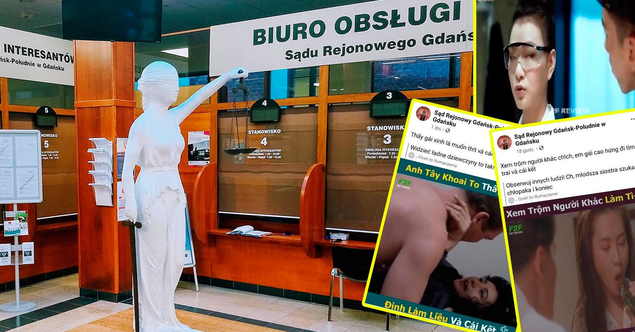 Ktoś zhakował profil gdańskiego sądu i publikuje dziwne, wietnamskie filmiki