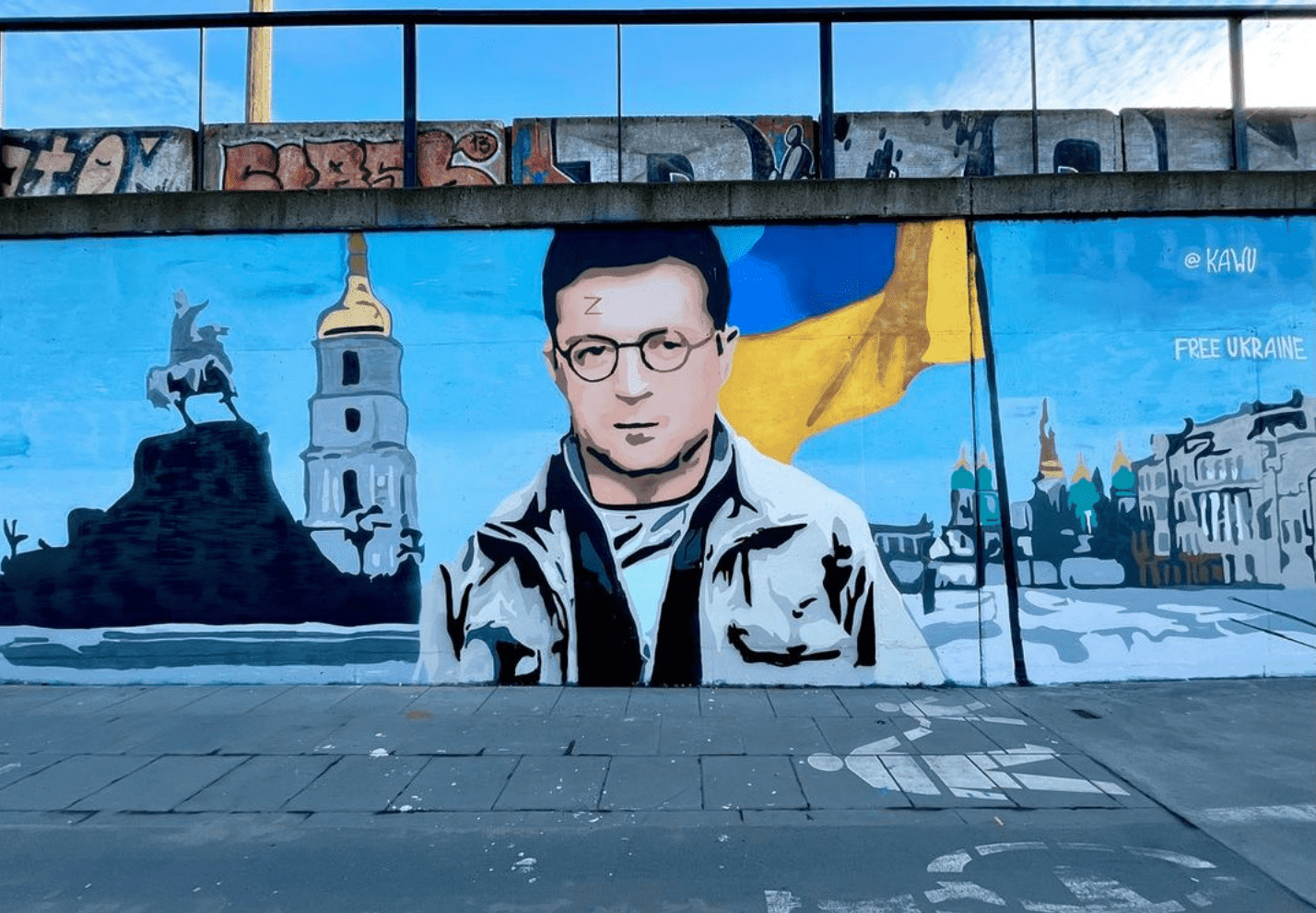 Mural z Zełenskim jako Harrym Potterem zastąpił mural z Putinem jako Lordem Voldemortem