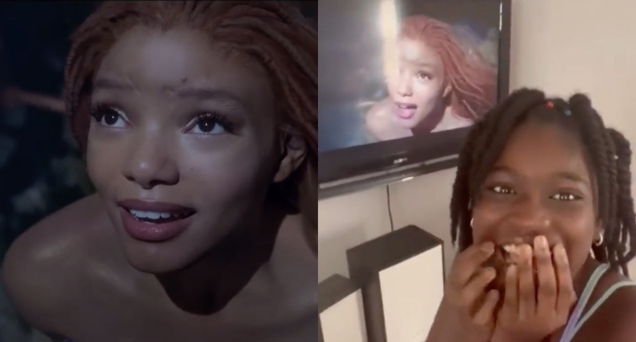 „Ona wygląda tak, jak ja!”. Wzruszone dziewczynki reagują na czarnoskórą Arielkę