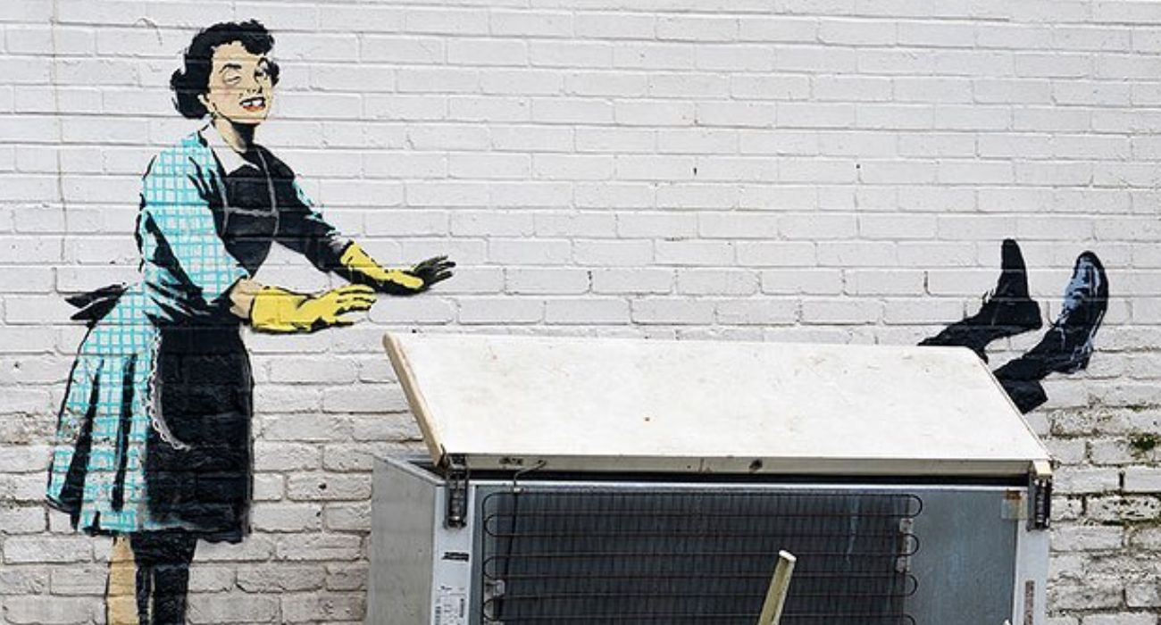 Mocny mural Banksy'ego na Walentynki. Porusza problem przemocy domowej