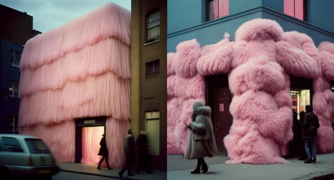 „Przejęcie”. Argentyński artysta „ubrał” budynki w różowe, surrealistyczne instalacje