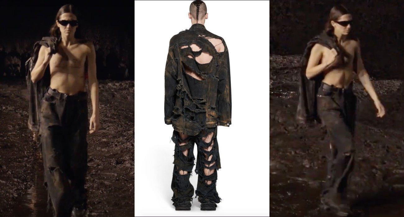 Absurdalne oblicze luksusu: zniszczony, dżinsowy look Balenciagi za 25 tys. zł