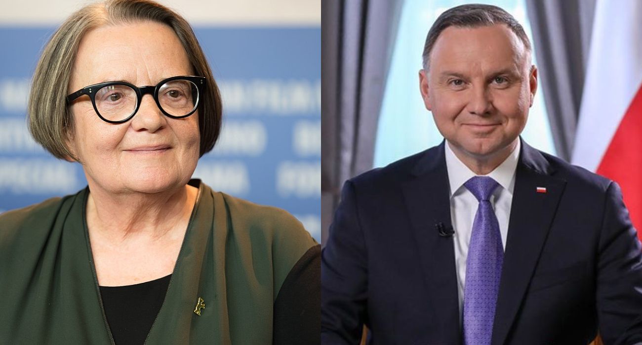 „Tylko świnie siedzą w kinach”. Holland odpowiada prezydentowi Dudzie