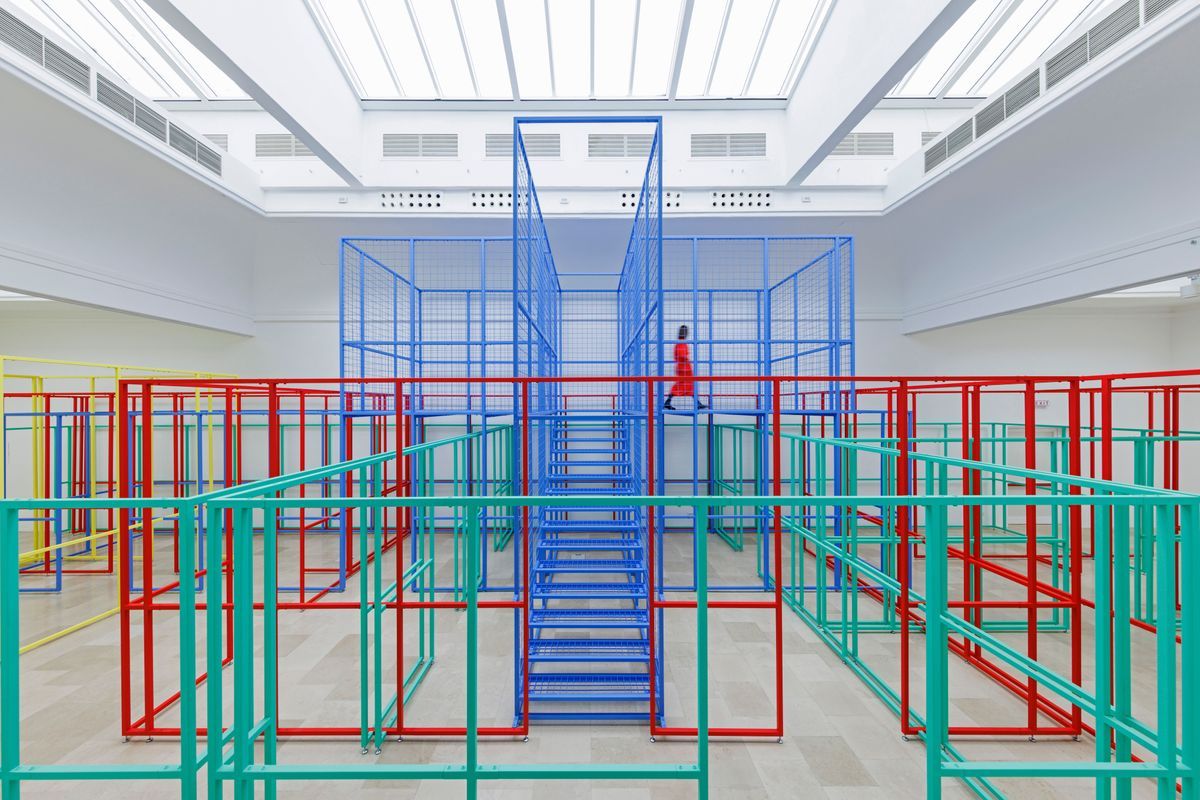 „Datament”, wystawa w Pawilonie Polskim na 18. Miedzynarodowej Wystawie Architekury w Wenecji, 2023, fot. Jacopo Salvi (altomare.studio), dzięki uprzejmości Zachęty – Narodowej Galerii Sztuki.