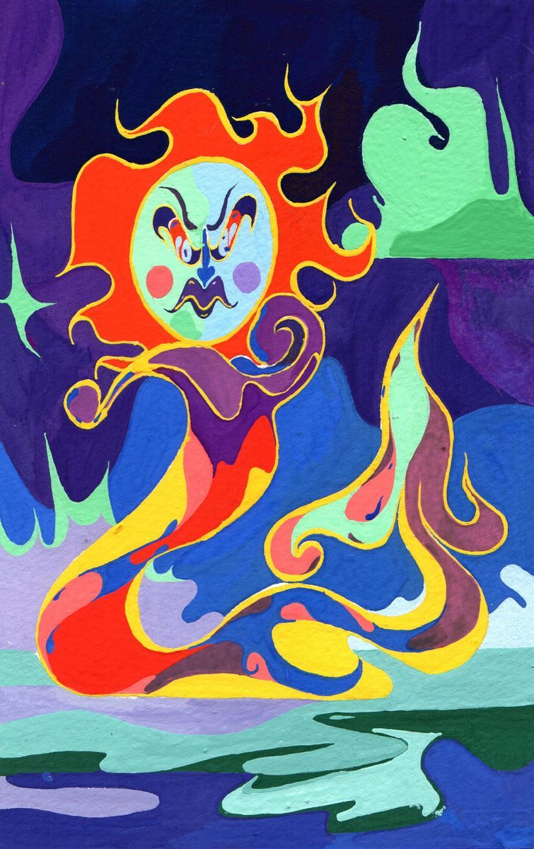  „Syrena”, 2022, gwasz na papierze, Jan Porczyński