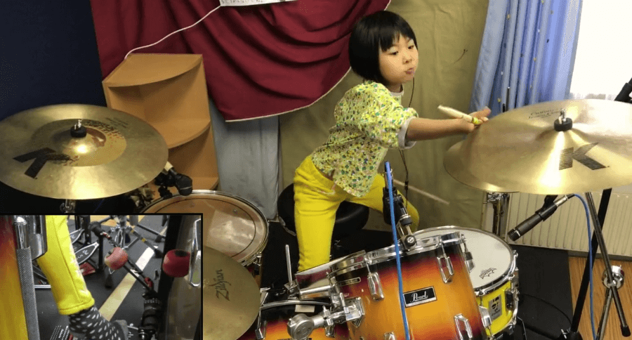 Japońska 8-latka grająca cover Led Zeppelin zawstydzi wielu dorosłych bębniarzy